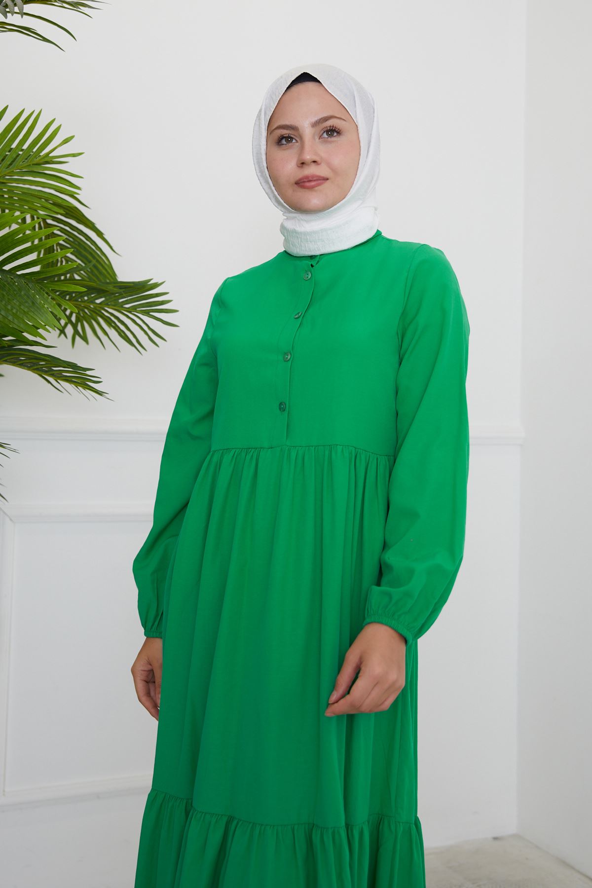 Gizli Patlı Elbise-Yeşil