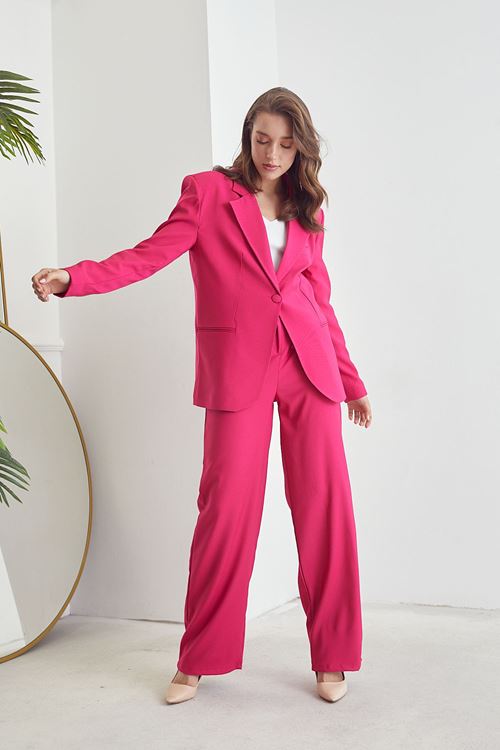 Saten Palazzo Takım-Fuşya