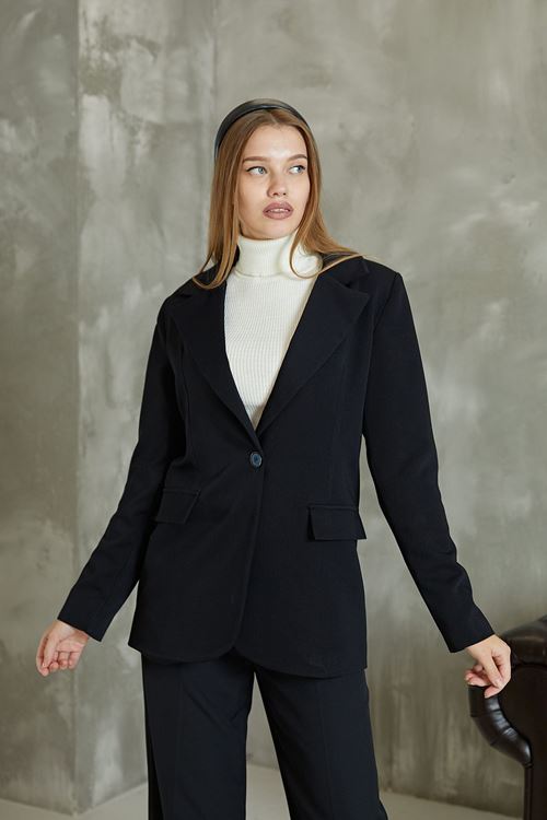 Retro Palazzo Takım-Siyah