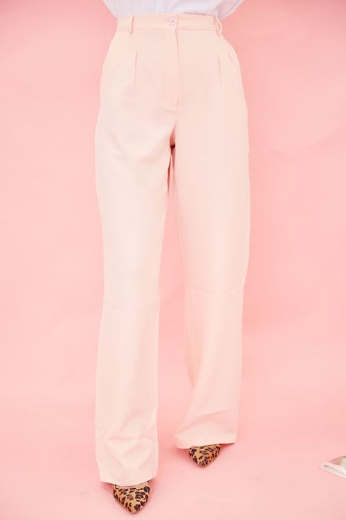 Retro Palazzo Pantolon-Pudra