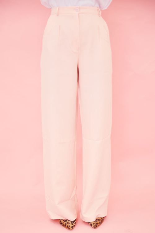 Retro Palazzo Pantolon-Pudra