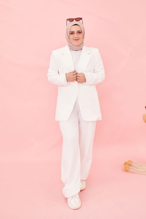 Retro Palazzo Takım-Ekru