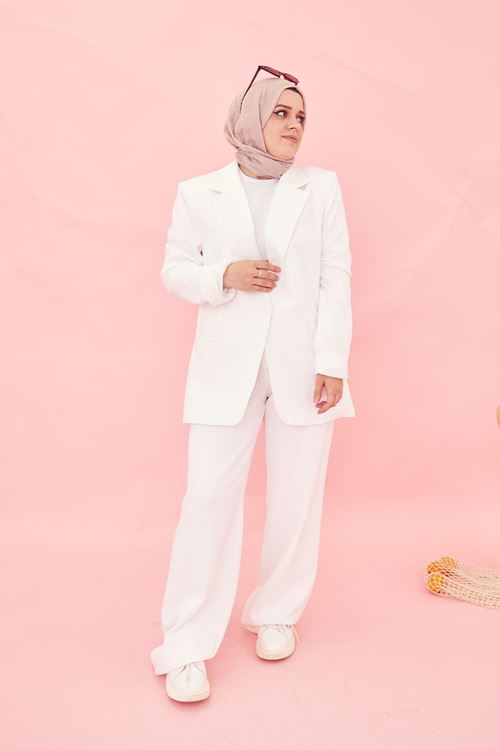 Retro Palazzo Takım-Ekru