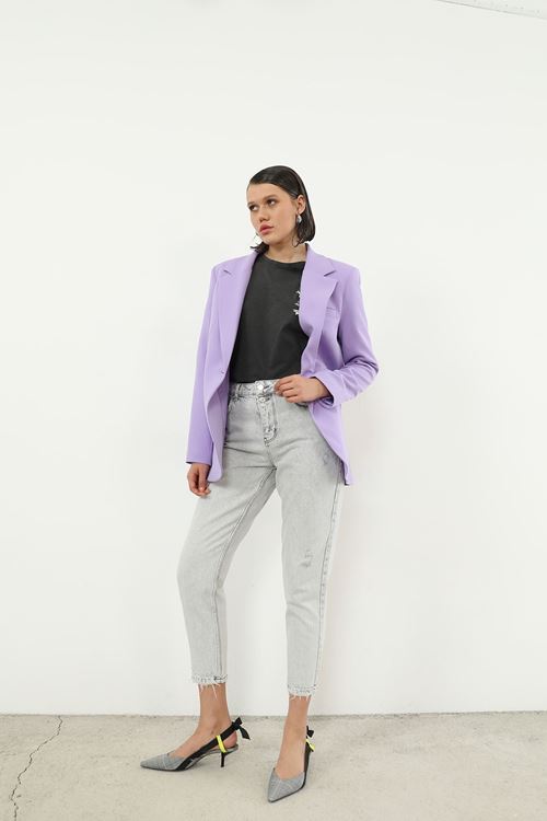 Retro Palazzo Ceket-Lila