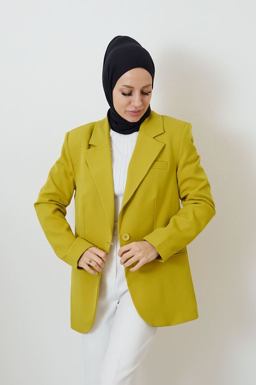 Retro Palazzo Ceket-Fıstık Yeşili