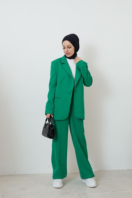 Retro Palazzo Takım-Açık Yeşil