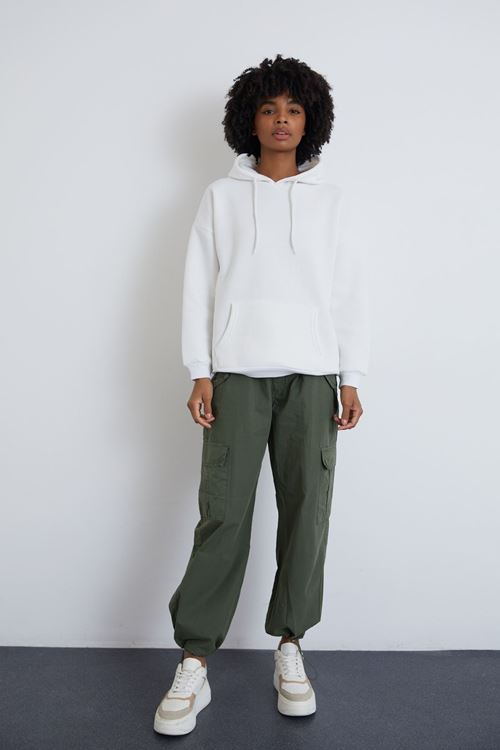 Kargo Cep Paraşüt Pantolon-Haki