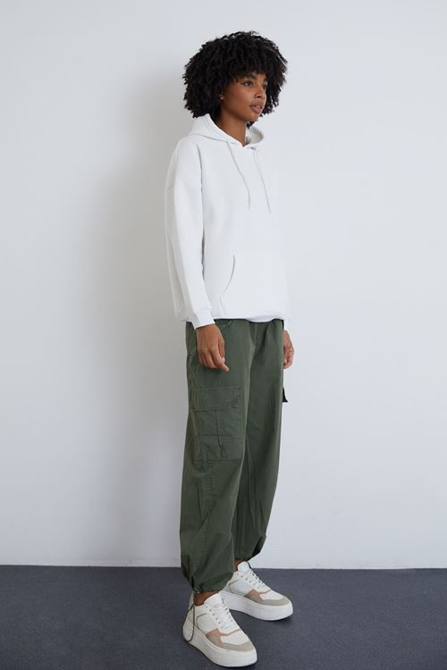 Kargo Cep Paraşüt Pantolon-Haki