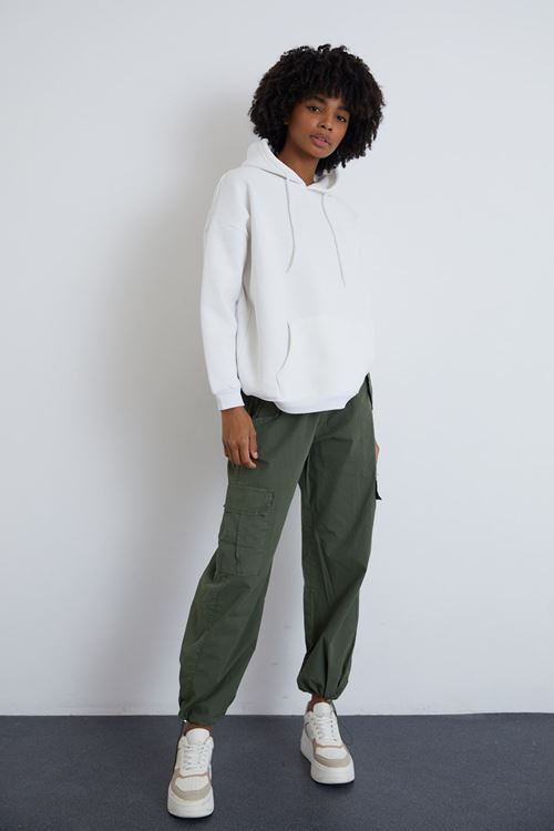 Kargo Cep Paraşüt Pantolon-Haki