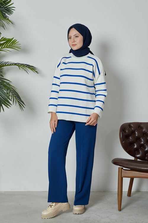 Retro Palazzo Pantolon-İndigo