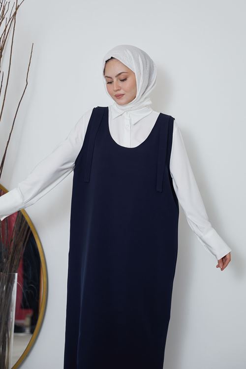 Omuz Detaylı Jile-Lacivert