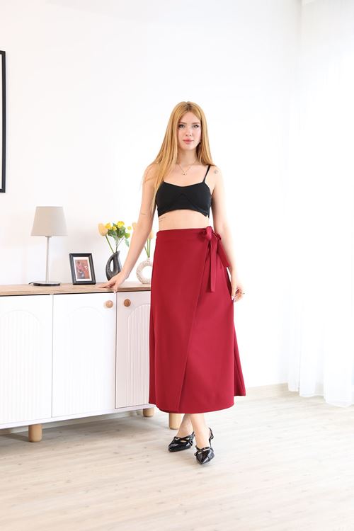 Ön Kapak Detay Atlas  Etek-Bordo