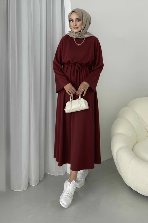 Beli Tünelli Oysho Elbise-Bordo