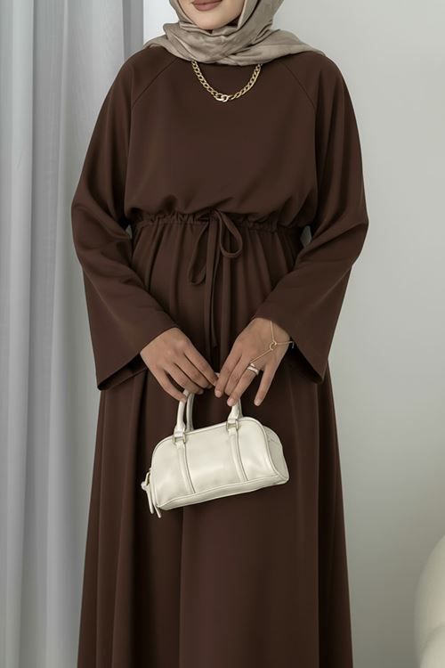 Beli Tünelli Oysho Elbise-Kahve