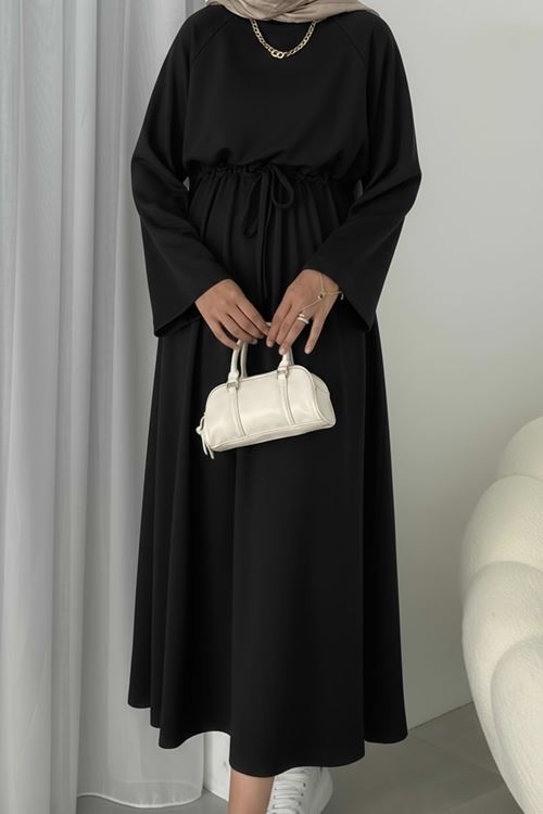 Beli Tünelli Oysho Elbise-Siyah