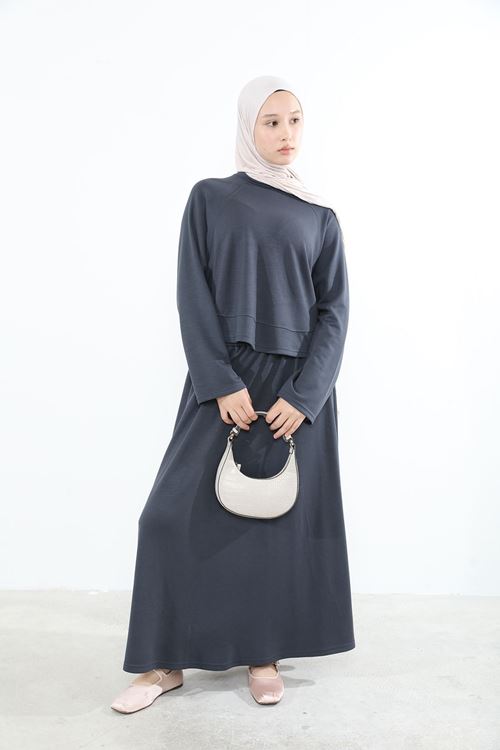 Yarasa Kol Oysho  Etekli Takım-Antrasit