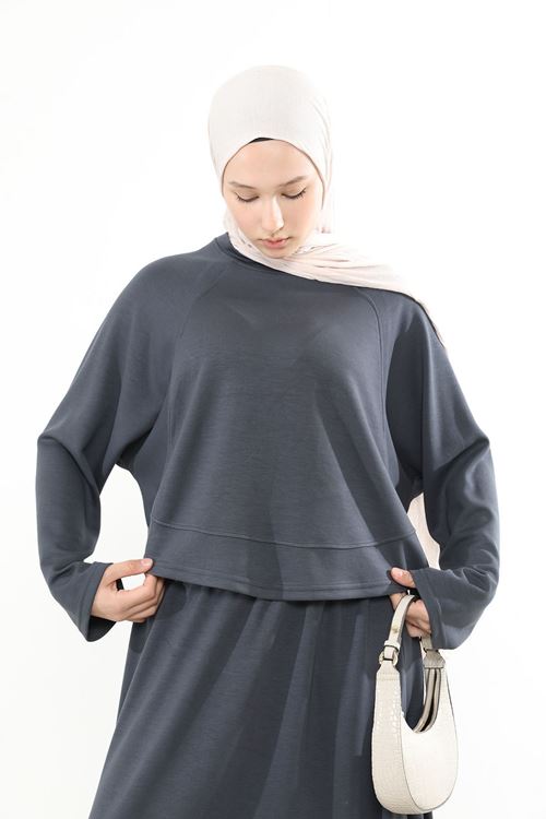 Yarasa Kol Oysho  Etekli Takım-Antrasit