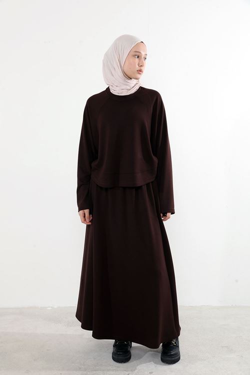 Yarasa Kol Oysho  Etekli Takım-Kahve