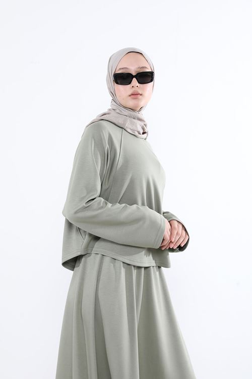 Yarasa Kol Oysho  Etekli Takım-Mint