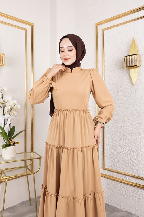 Kat Kat Bible Elbise-Karamel