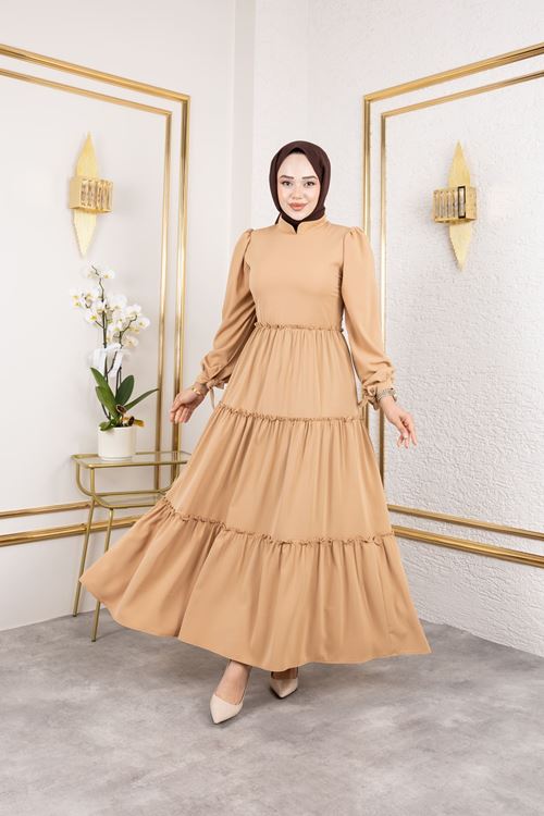 Kat Kat Bible Elbise-Karamel