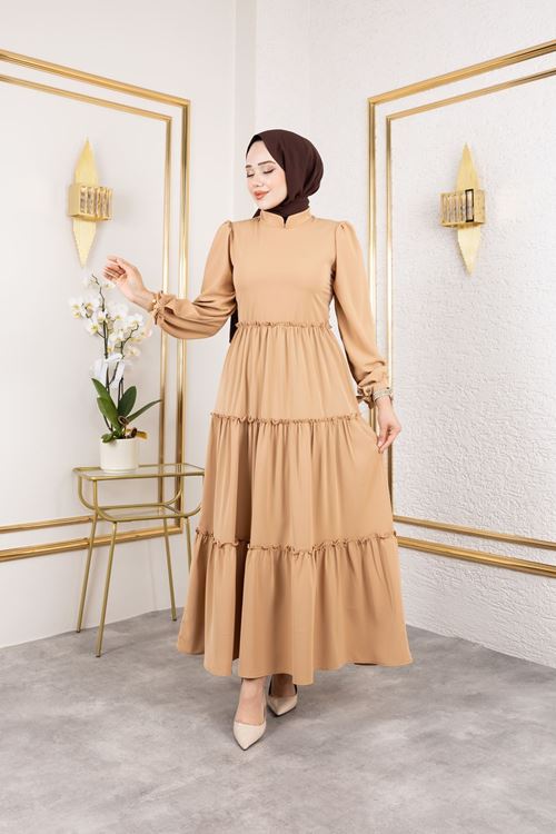 Kat Kat Bible Elbise-Karamel