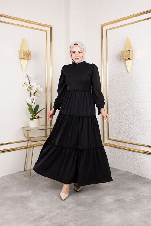 Kat Kat Bible Elbise-Siyah