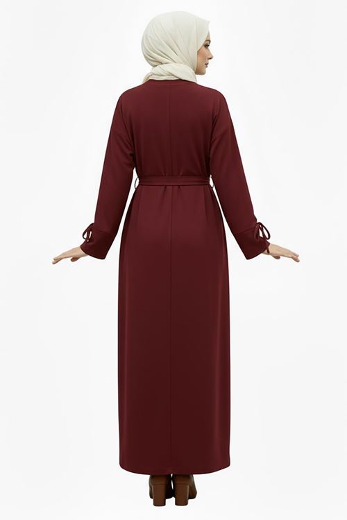 Kol Biye Detay Oysho Elbise-Bordo
