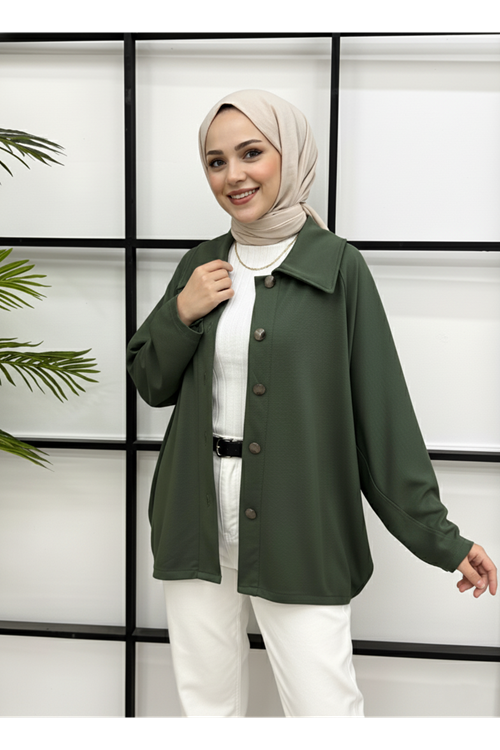 Casual Relax Fit Giy Çık-Haki