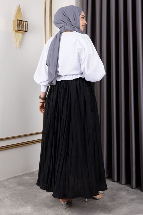 Astarlı Kraş Etek-Siyah