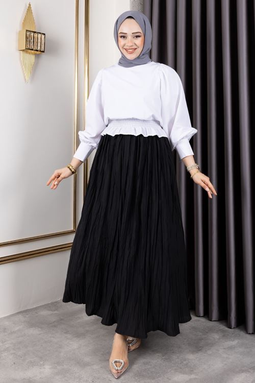 Astarlı Kraş Etek-Siyah