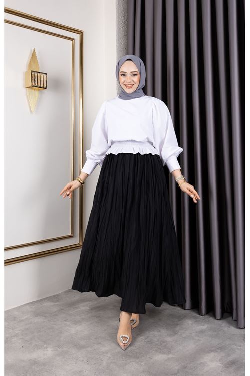 Astarlı Kraş Etek-Siyah