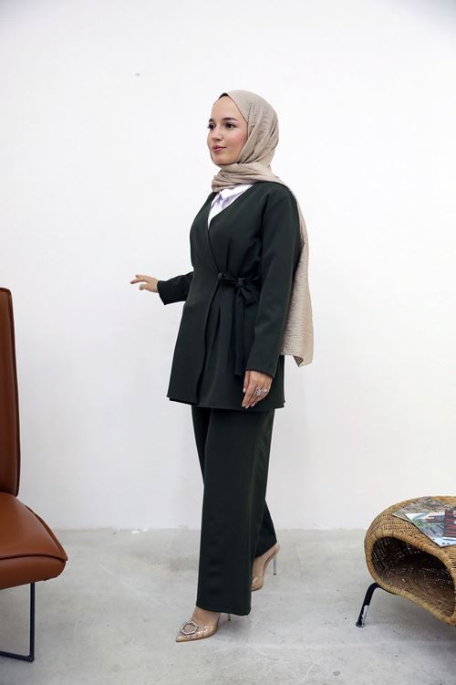 Pensli Bağlamalı Takım-Haki