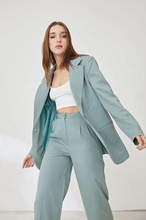 Retro Palazzo Takım-Mint