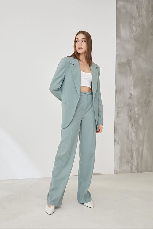 Retro Palazzo Takım-Mint