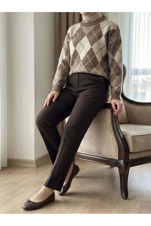 Dar Paça Atlas Pantolon-Kahve