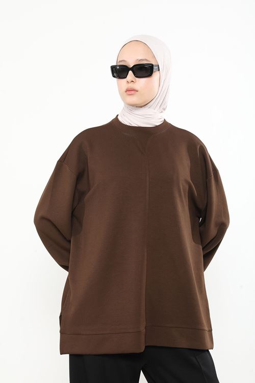 Yaka Detay Oysho Tunik-Kahve
