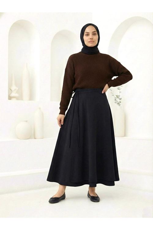 Ön Kapak Detay Scuba Etek-Siyah