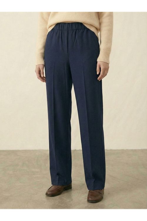 Düz Paça Atlas Pantolon-Lacivert