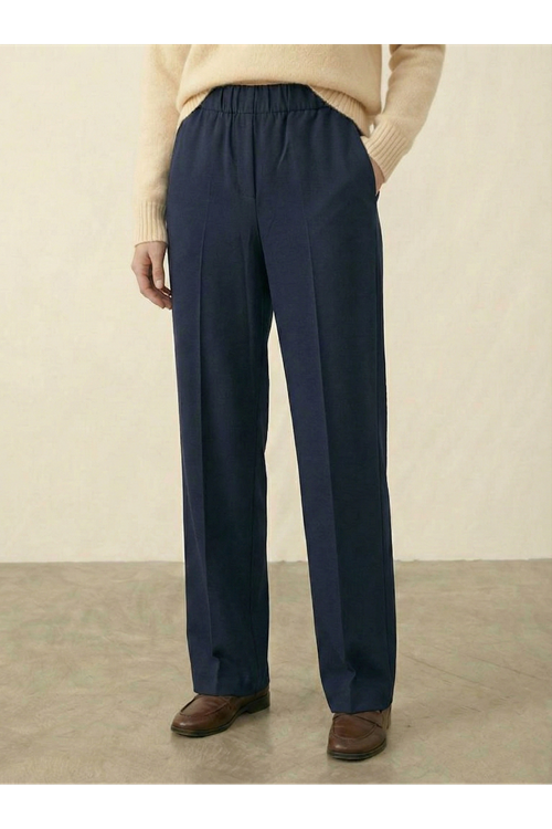 Düz Paça Atlas Pantolon-Lacivert