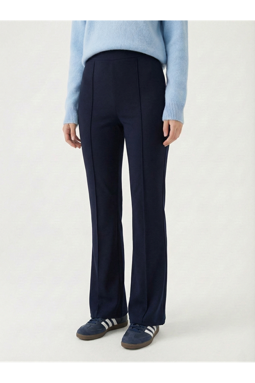 İspanyol Paça Scuba Pantolon-Lacivert