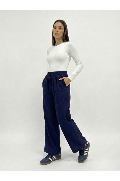 Cep Detay Pantolon-Lacivert