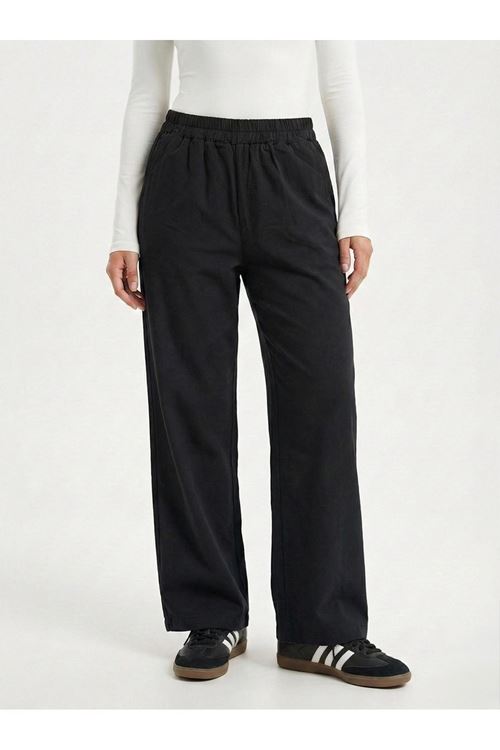 Cep Detay Pantolon-Siyah