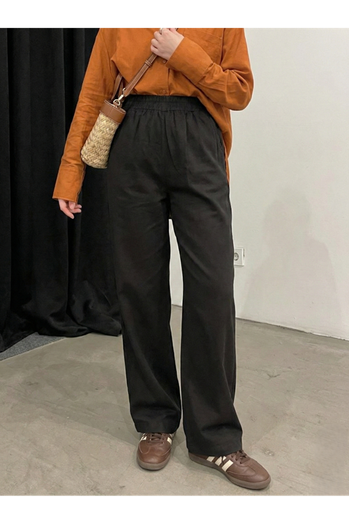 Cep Detay Pantolon-Siyah