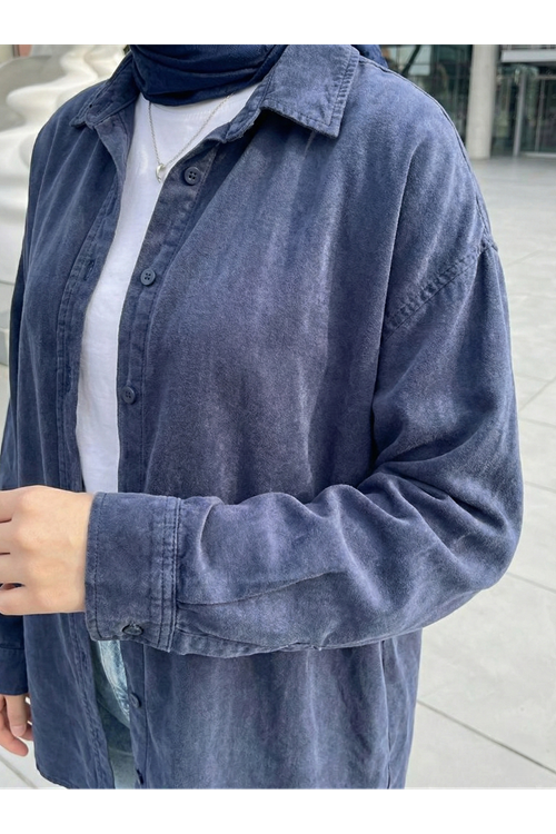 Arka Roba Detay Tunik-Lacivert