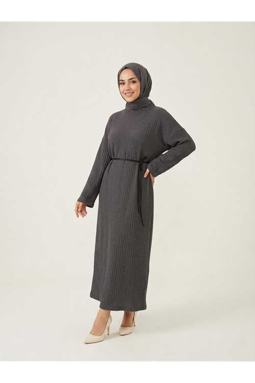 Örme Elbise-Antrasit