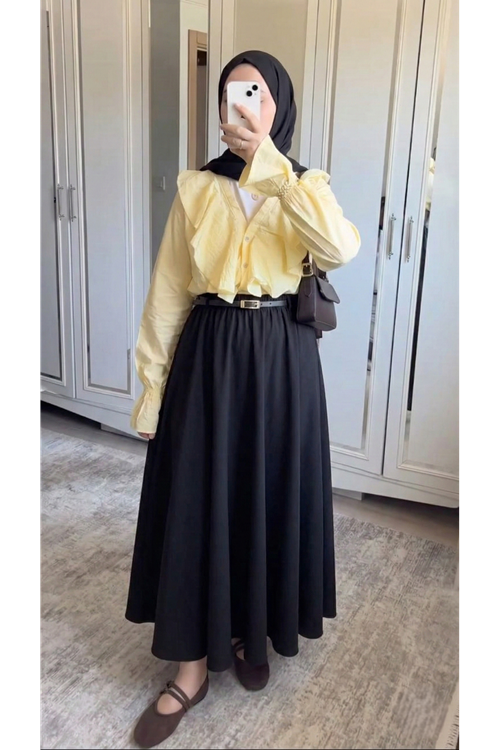 Kemer Detay Soft Etek-Siyah