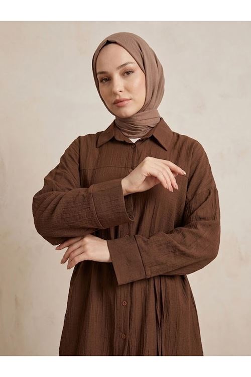 Roba Detay Pantolonlu Çilek Takım-Kahve