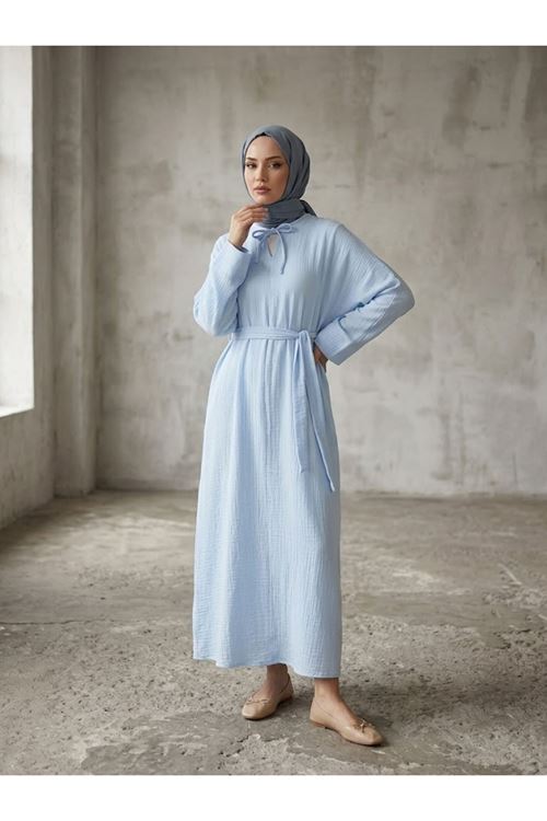 Yarasa Elbise-Mavi