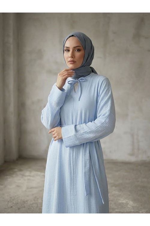 Yarasa Elbise-Mavi